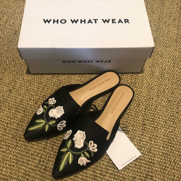 Serafina Floral Embroidered Slip ons Who What Wear - Picture 2 of 6